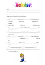 English worksheet: If-clauses