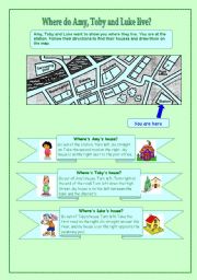 English Worksheet: Where do they live