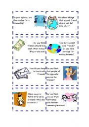 English Worksheet: Friendship Conversation Cards 2