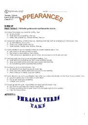 English Worksheet: Appearances