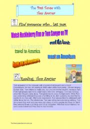 English worksheet: Past Tense with Tom Sawyer