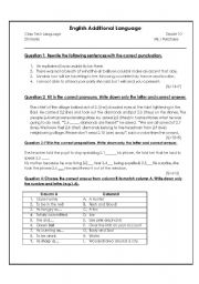 English worksheet: English Language test