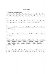 English worksheet: Alphabet