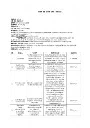 English Worksheet: Lesson Plan for an English Lesson