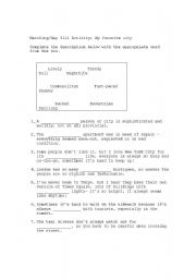 English worksheet: Learning new vocabulary- Fill in the blank