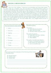 English Worksheet: Reading comprehension