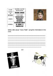 English worksheet: Harry Potter profile