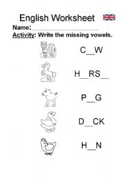 English Worksheet: FARM ANIMALS