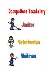 English worksheet: Occupations Vocabulary