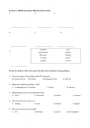 English Worksheet: Independence Day 2