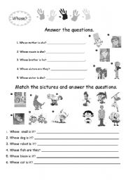 English Worksheet: Whose?