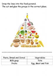 English Worksheet: FOOD PIRAMYD