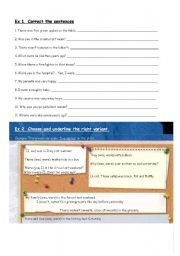 English worksheet: Ex-s for using was/were