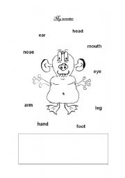 English Worksheet: My monster