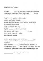 SONG: DANCING QUEEN - ESL worksheet by yaluf