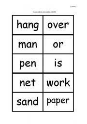 English worksheet: Two words in one - set 15