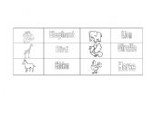 English worksheet: Animals domino