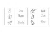English worksheet: animals domino