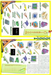 English Worksheet: Classroom supplies