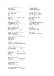 English Worksheet:  you ae the music inside me by high school musical 2