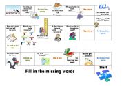 English Worksheet: Board Game 