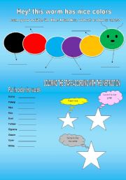 English worksheet: Learning colours