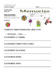 English Worksheet: WAS/WERE CLASS