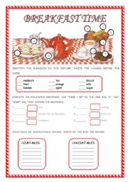 English Worksheet: BREAKFAST TIME: 