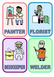 English Worksheet: 20 flash-cards: JOBS & PROFESSIONS (2/3)