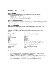 English Worksheet: Listening: I wish you Well - Tom Cochrane