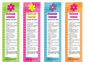 Classroom Language Bookmarks