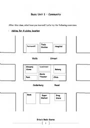 English worksheet: community