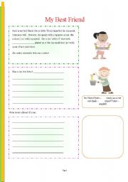 English Worksheet: Writing - My best Friends