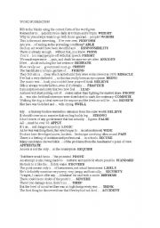 English Worksheet: WORD FORMATION