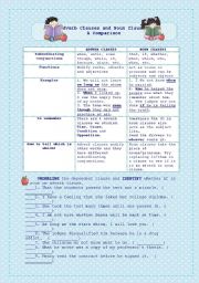 English Worksheet: Noun clauses and Adverb clauses