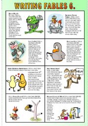 English Worksheet: Writing Fables 6. (+Acting Out Scenes, Role Playing)