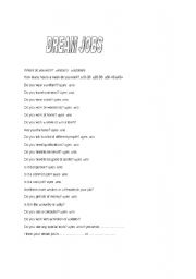 English Worksheet: Dream jobs