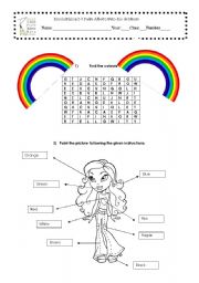 English Worksheet: The Colours