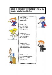 English worksheet: occupations