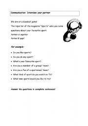 English worksheet: Interview