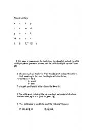 English worksheet: Letters and Sounds