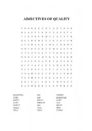 English Worksheet: ADJECTIVES OF QUALITY