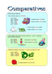 English worksheet: Comparatives