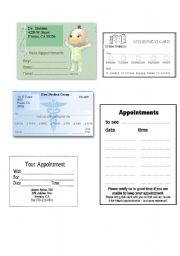 Doctor Visit Appointment Cards