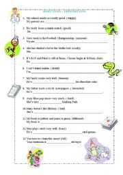 English Worksheet: adjectives+prepositions