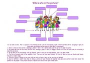 English Worksheet: Who is who?