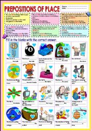 Prepositions - On,In,Above,Under,In front of and Behind.