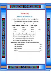 English Worksheet: Physical Appearence