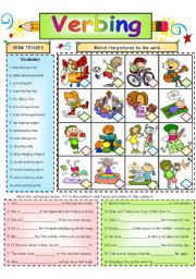 English Worksheet: Verbing