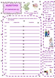 ADJECTIVES  OF COMPARISON - 2nd ws